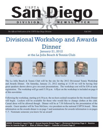 SD Newsletter Fall 2011 final.indd - USPTA divisions - United States ...