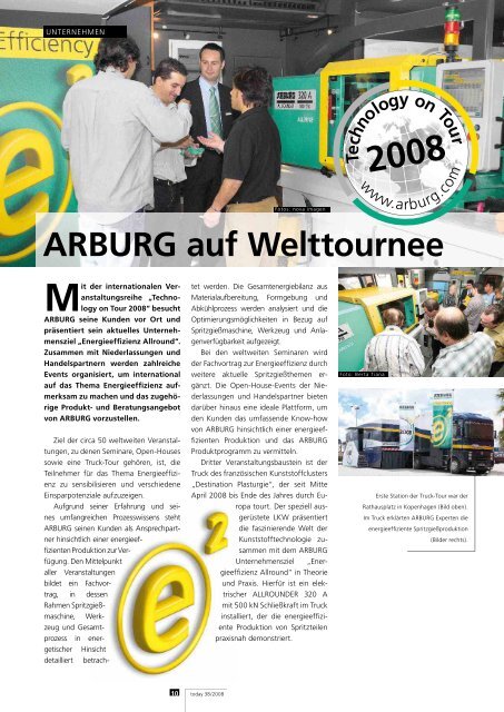 Kundenmagazin today 38, S. 22-23 "Hochleistung dank - Arburg