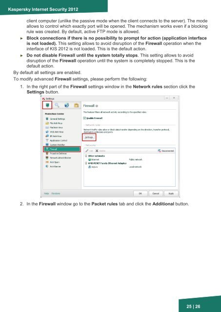 Firewall - Kaspersky Lab