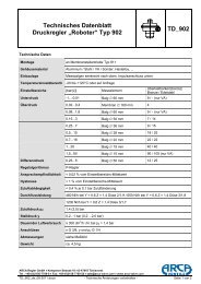 Typ 902 TD 902 - ARCA Regler Gmbh