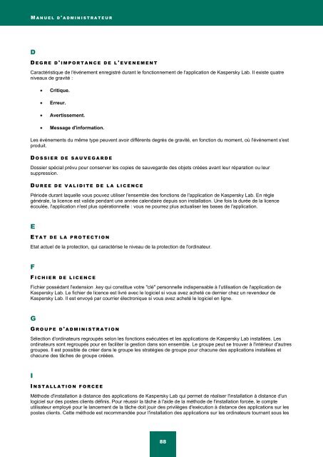 Kaspersky Administration Kit 8.0 MANUEL D ... - Kaspersky Lab