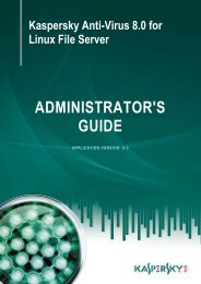 Administrator's Guide - Kaspersky Lab