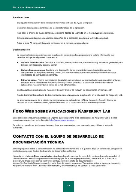Kaspersky Security Center 9.0 Guía del Administrador - Kaspersky Lab