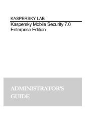 Kaspersky Mobile Security 7.0 Enterprise Edition - Kaspersky Lab