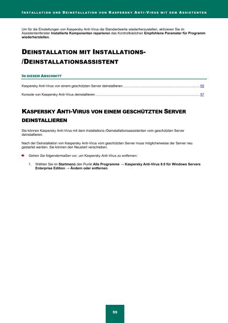 Kaspersky Anti-Virus 8.0 für Windows Server ... - Kaspersky Lab
