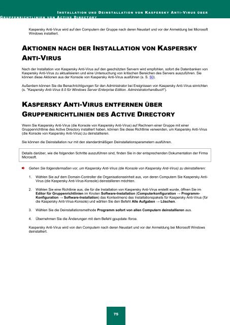 Kaspersky Anti-Virus 8.0 für Windows Server ... - Kaspersky Lab