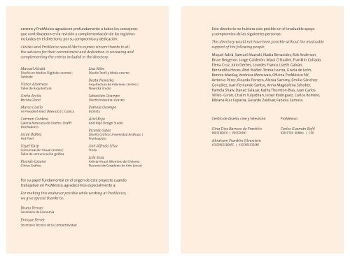 Directorio de Diseño Mexicano - Centro