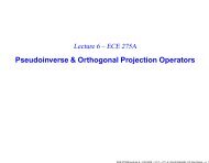 Pseudoinverse & Orthogonal Projection Operators - UCSD DSP Lab ...