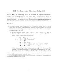 ECE 174 Homework # 5 Solutions Spring 2010 ... - UCSD DSP Lab