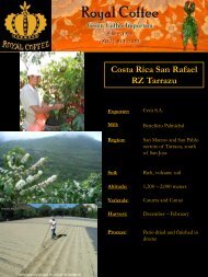 Costa Rica San Rafael RZ Tarrazu - Royal Coffee, Inc.