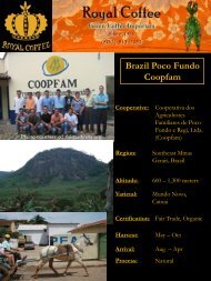 Brazil Poco Fundo Coopfam Cooperative - Royal Coffee, Inc.
