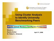 Using Cluster Analysis to Identify University Benchmarking Peers