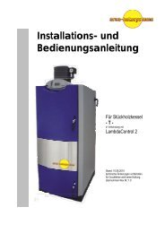 Installations- und Bedienungsanleitung - Arca Heizsysteme ek