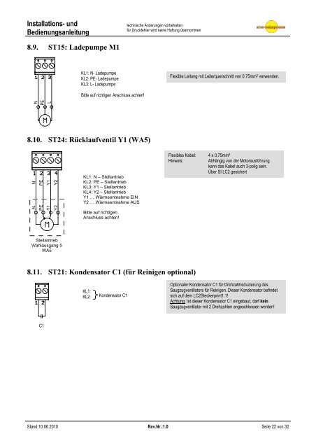 Installations- und Bedienungsanleitung - Arca Heizsysteme ek