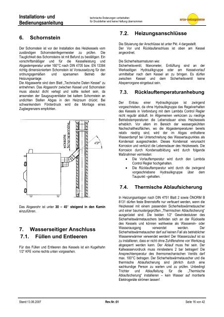 und Bedienungsanleitung LC1 O2 - Arca Heizsysteme ek