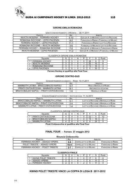 HL GUIDA CAMPIONATI 2012-2013