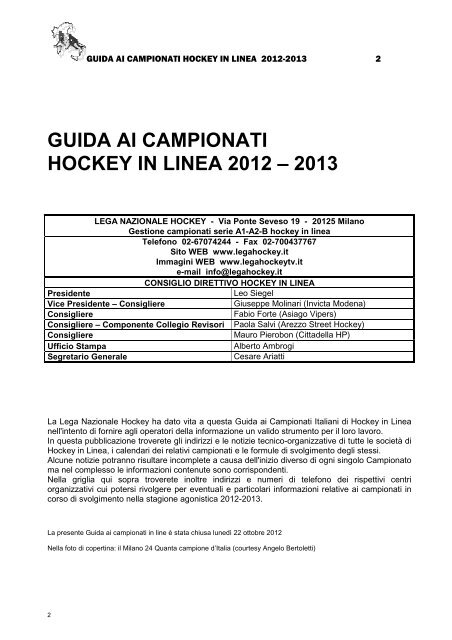 HL GUIDA CAMPIONATI 2012-2013