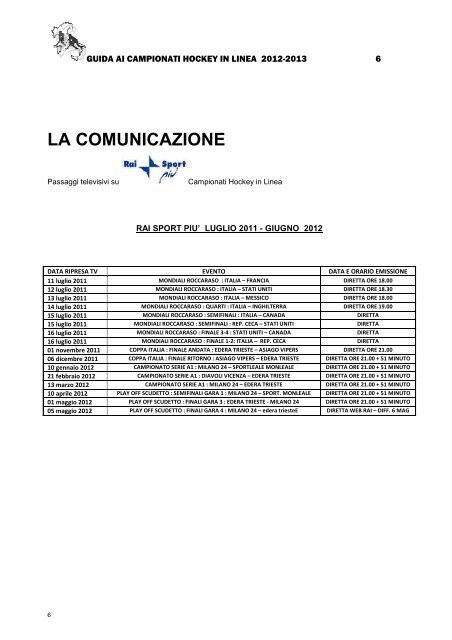 HL GUIDA CAMPIONATI 2012-2013