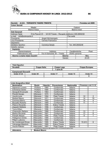 HL GUIDA CAMPIONATI 2012-2013