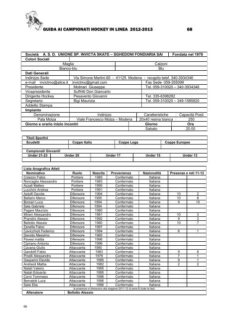 HL GUIDA CAMPIONATI 2012-2013