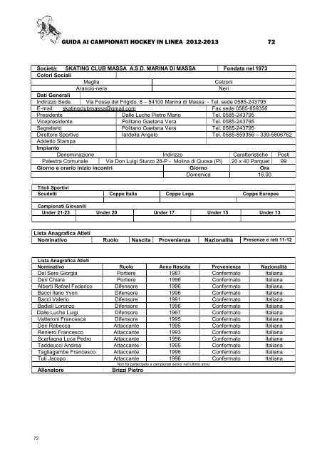 HL GUIDA CAMPIONATI 2012-2013