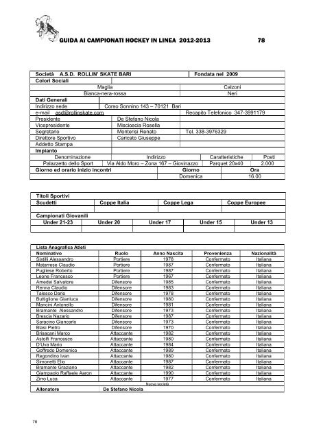 HL GUIDA CAMPIONATI 2012-2013