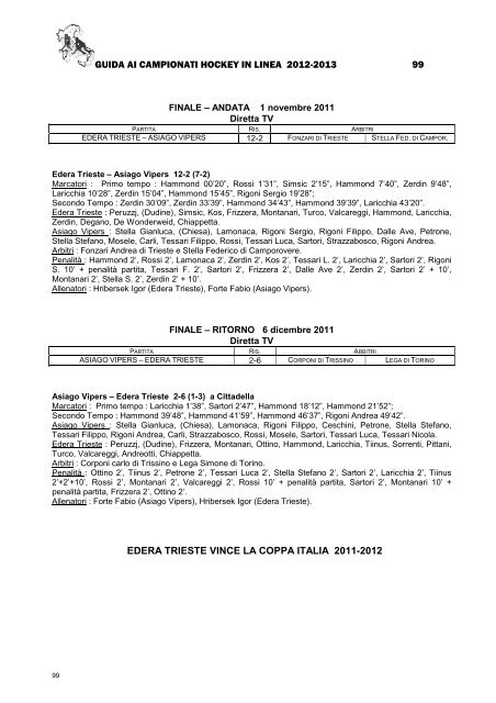 HL GUIDA CAMPIONATI 2012-2013