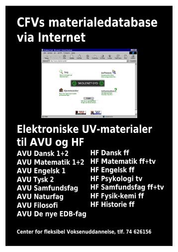 CFVs materialedatabase via Internet - Horsens HF og VUC