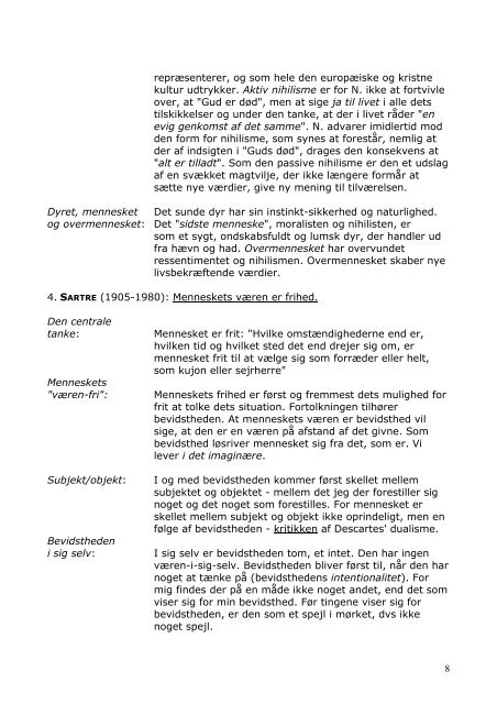 Noter til filosofi-pensum - Horsens HF og VUC