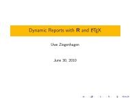 Dynamic Reports with R and LaTeX