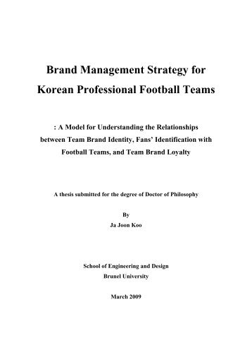 Brand Management Strategy for Korean ... - Brunel University