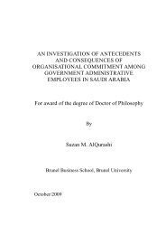AN INVESTIGATION OF ANTECEDENTS AND ... - Brunel University