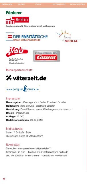 Programmheft 2011 - Väterzentrum Berlin