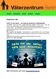 Newsletter Mai - Väterzentrum Berlin