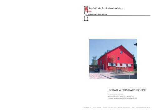 UMBAU WOHNHAUS ROEDEL - Archilab Architekturbüro