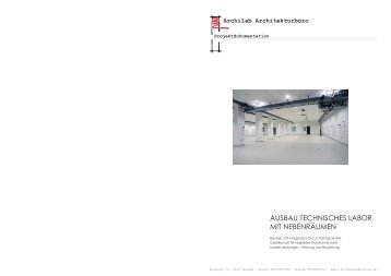 AUSBAU TECHNISCHES LABOR MIT ... - Archilab Architekturbüro