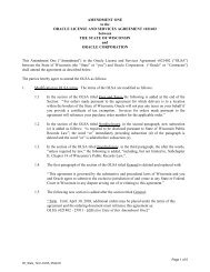Oracle License Agreement Amendment 1 - VendorNet