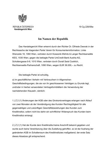 Im Namen der Republik - Verbraucherrecht.at