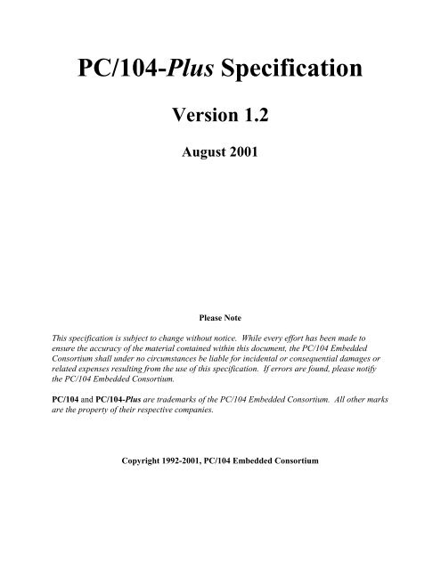 PC/104-Plus Specification (195K PDF)