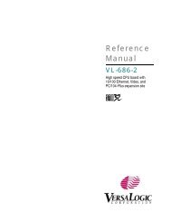 Reference Manual - VersaLogic Corporation