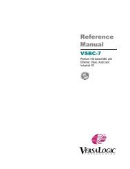 Reference Manual - VersaLogic Corporation