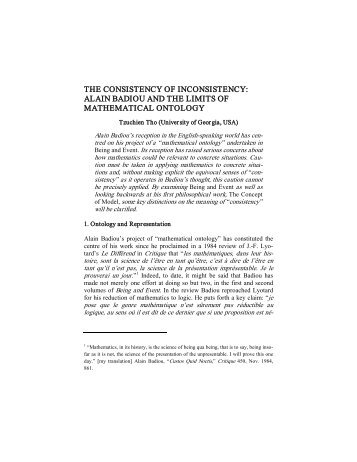 11THO-The Consistency of Inconsistency.pdf - Versus Laboratory