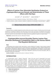 Cryptosporidium parvum Oocysts and Determination of These ...