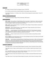 Curriculum Vitae - College of Veterinary Medicine - Texas A&M ...