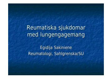 Reumatiska sjukdomar med lungengagemang