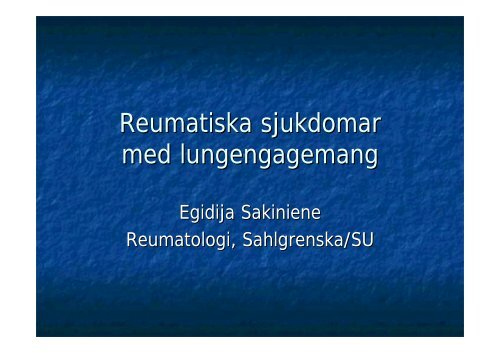 Reumatiska sjukdomar med lungengagemang