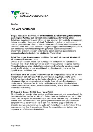 Att vara närstående - Västra Götalandsregionen