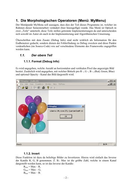 Morphologische Operatoren in C++ am Beispiel von Erosion und ...