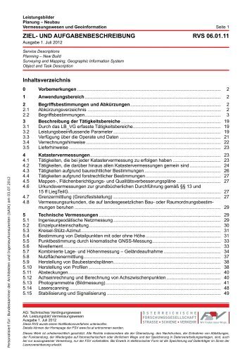 Leistungsbilder Vermessungswesen und Geoinformation â RVS ...