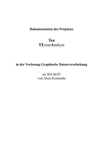 Tea TExturAnalyse